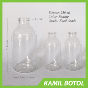 Botol Kaca Asi 250ml INFUS - Rekondisi