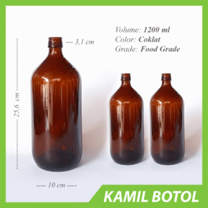Botol Kaca Coklat 1200ml ESSEN Rekondisi