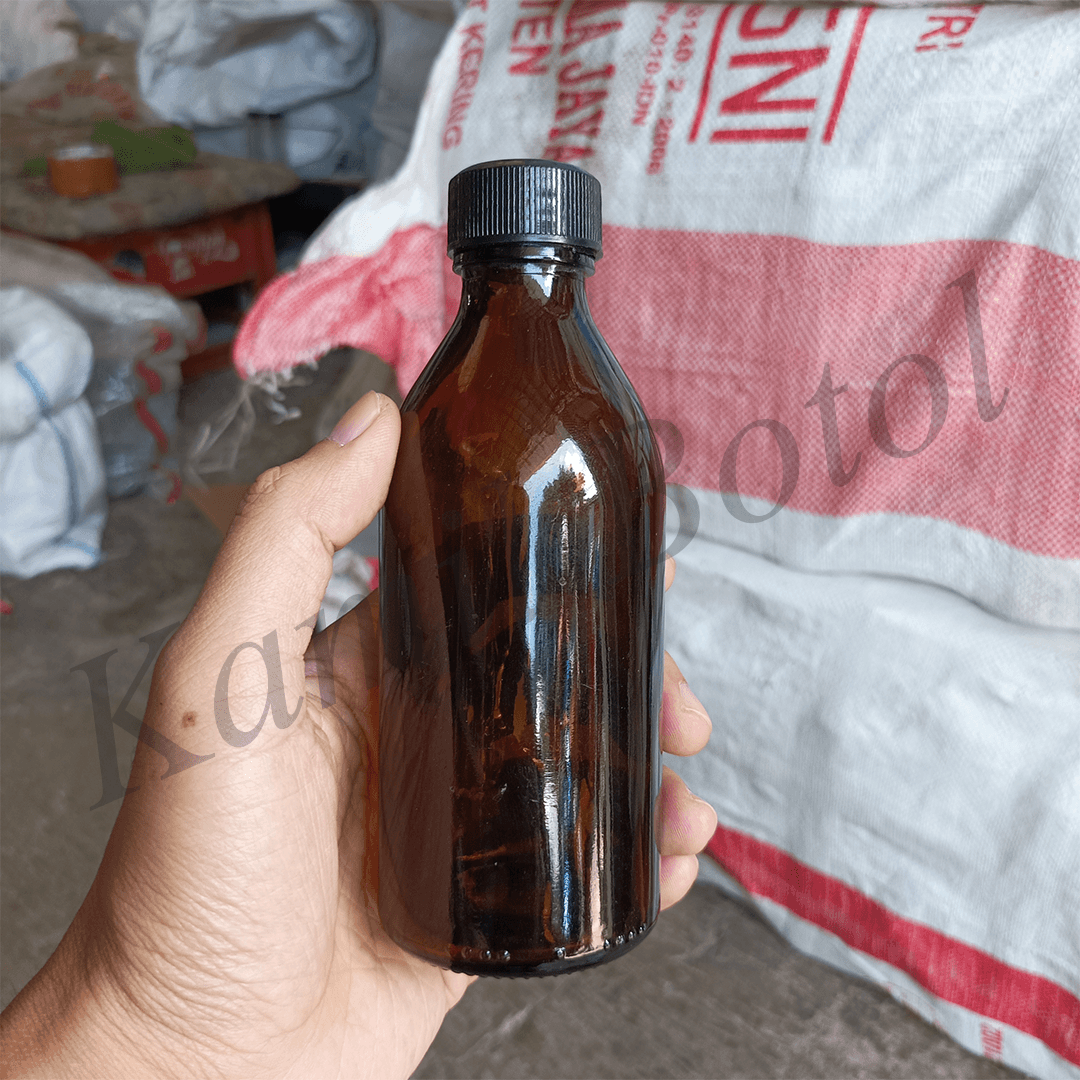 Botol Kaca Coklat 200ml BODE - Rekondisi - Gambar 6