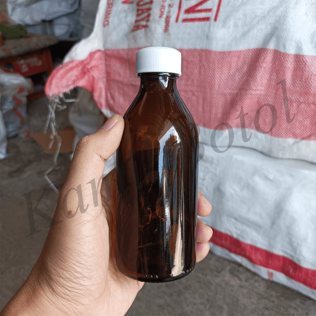Botol Kaca Coklat 200ml BODE - Rekondisi - Gambar 4