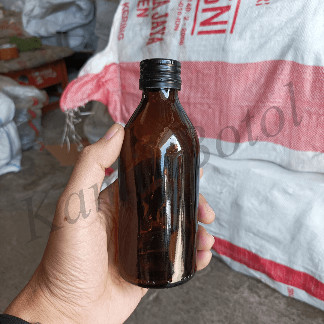 Botol Kaca Coklat 200ml BODE - Rekondisi - Gambar 3
