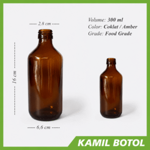 Botol Kaca Coklat 300ml TONIKUM Rekondisi