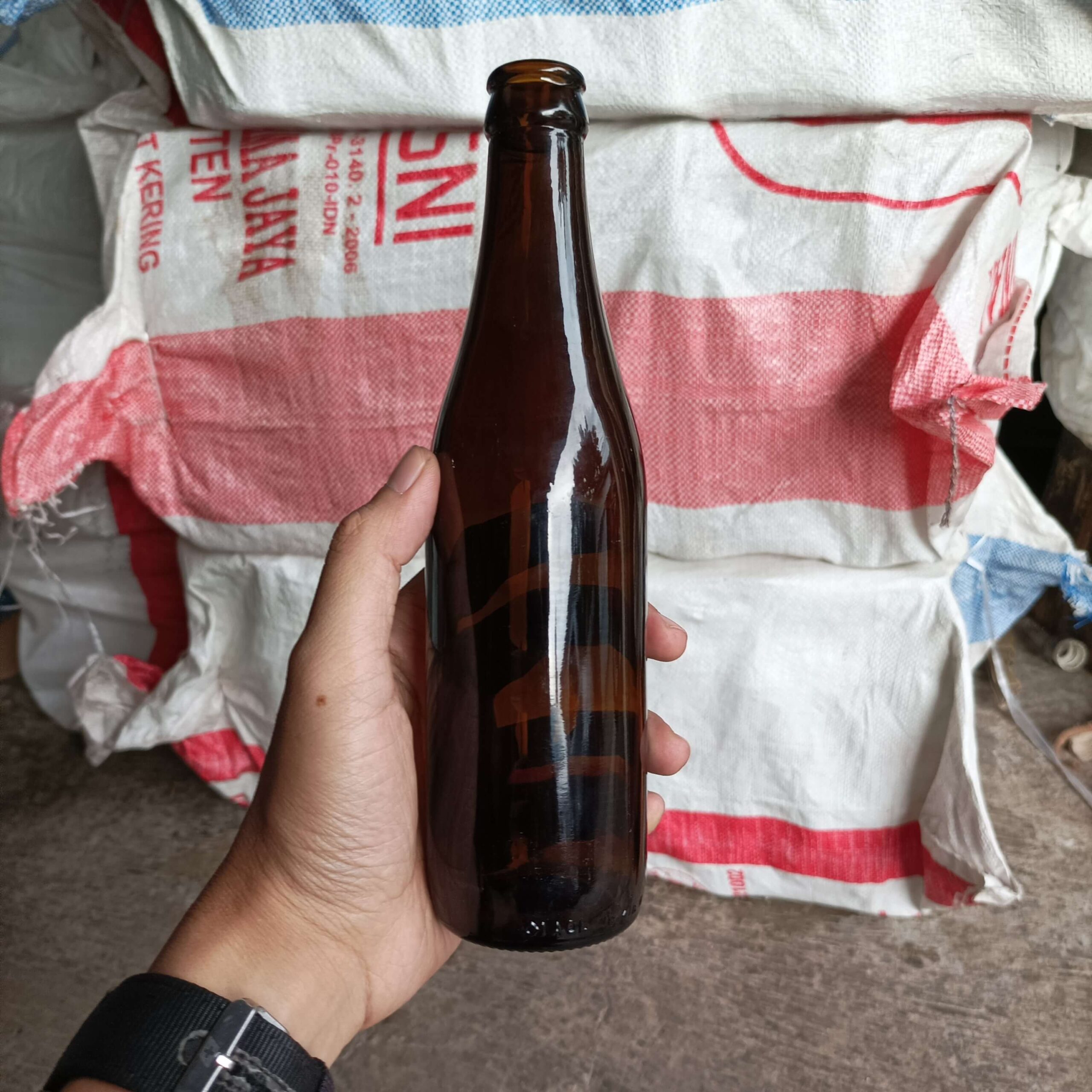 Botol Kaca Coklat 350ml LIMUN Rekondisi - Gambar 5