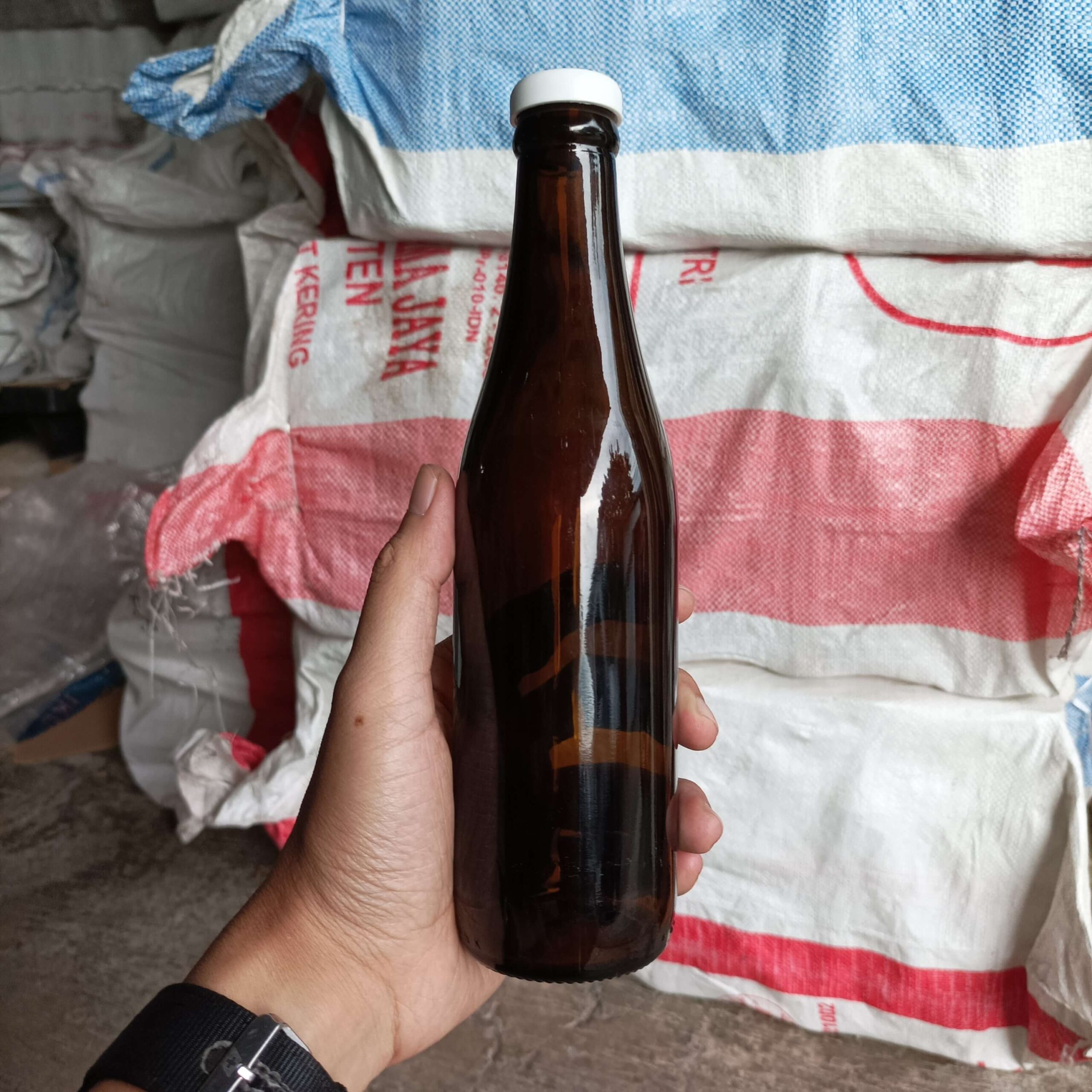 Botol Kaca Coklat 350ml LIMUN Rekondisi - Gambar 4