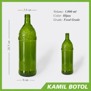Botol Kaca Hijau 1000ml NONI Rekondisi