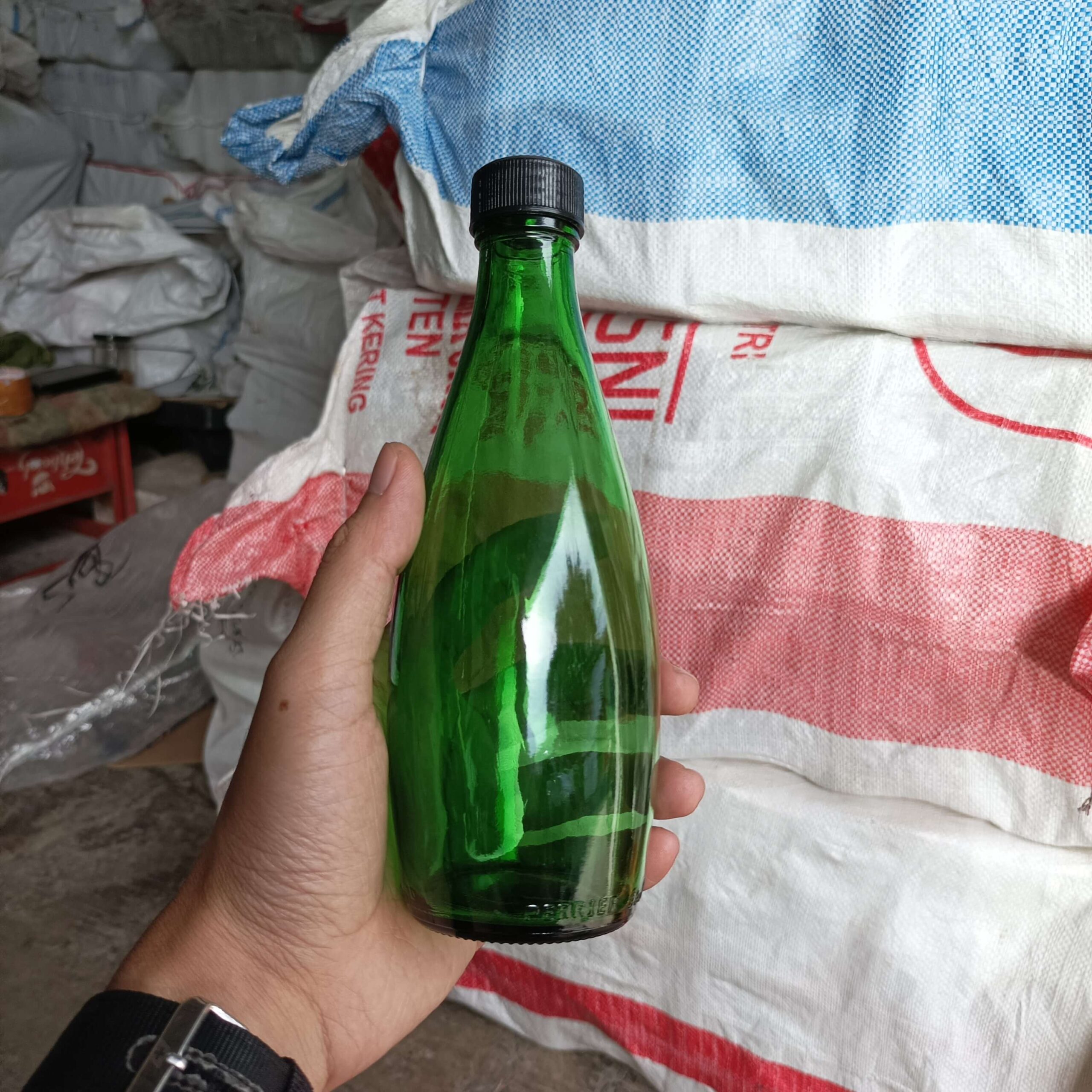 Botol Kaca Hijau 330ml PERRIER Rekondisi - Gambar 6