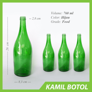 Botol Kaca Hijau 760ml EQUIL - Rekondisi
