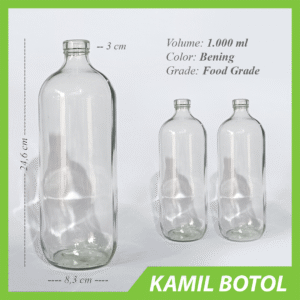 Botol Kaca 1000ml BOLES 1 Liter - Rekondisi