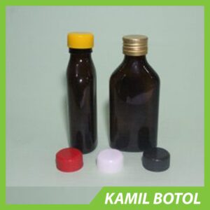 Botol Kaca Coklat Gepeng 100ml KOLDEX -Rekondisi