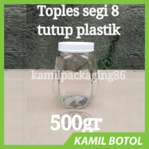 Toples / Jar 500gr Kaca ASYIFA Rekondisi - Tutup Plastik
