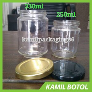 Toples Jar Kaca 330ml Tutup Kaleng - Rekondisi