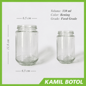 Jual Toples Jar Kaca 330ml baru dan rekondisi