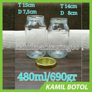 Toples Jar Kaca 480ml - Rekondisi