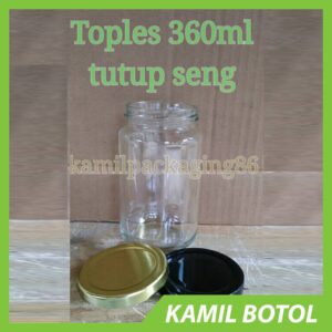 Toples Kaca 360ml Tutup Kaleng - Rekondisi