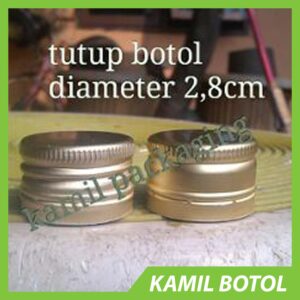 Tutup Almunium Drat Ulir Gold - Baru