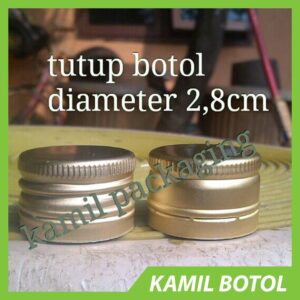 Tutup Botol Drat Bahan Almunium Gold/Emas
