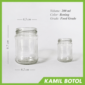 Toples Jar Kaca 200ml Terasi Rekondisi