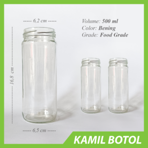 Toples Jar Kaca 500ml Toples Selai 500 ml