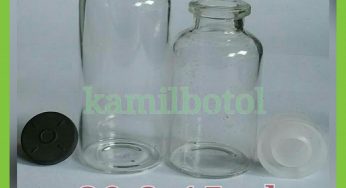Botol Kaca Vial 15 ML Dan 20 ML Lengkap Dengan Tutup